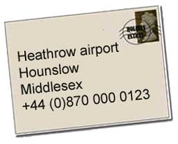 Heathrow airport address