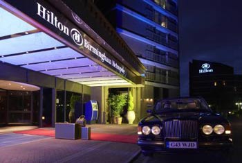 Hilton Birmingham airport exterior Off-airport Birmingham hotels