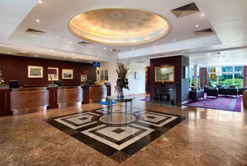 Check into the Hilton Templepatrick Belfast airport The reception at the Hilton Templepatrick Belfast airport