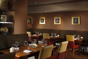 The restaurant at the Marriott Edinburgh airport The restaurant at the Marriott Edinburgh airport