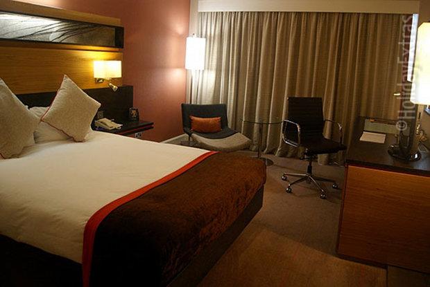 A_luxurious room at the Gatwick Hilton