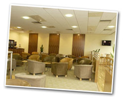 Relax in an airport lounge at Birmingham