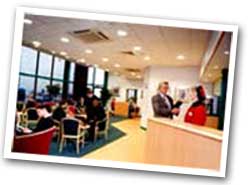 Relax in an airport lounge at Luton
