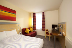 A room at the Holiday Inn Express Liverpool airport A room at the Holiday Inn Express Liverpool airport